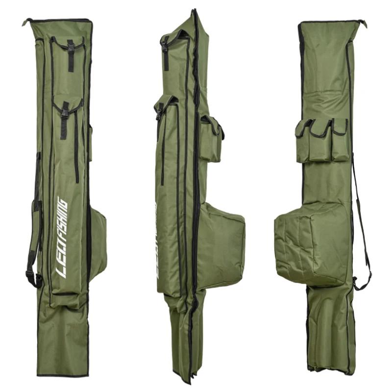 Sac de rangement pêche 175cm 195cm portable pliable étanche 1000D Oxford pour canne à pêche