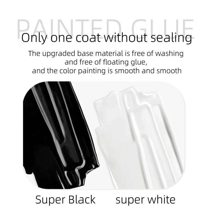 5ml Nail Art peinture UV Gel vernis noir blanc couleurs 3D fleur dessin tremper LED peinture Liner C