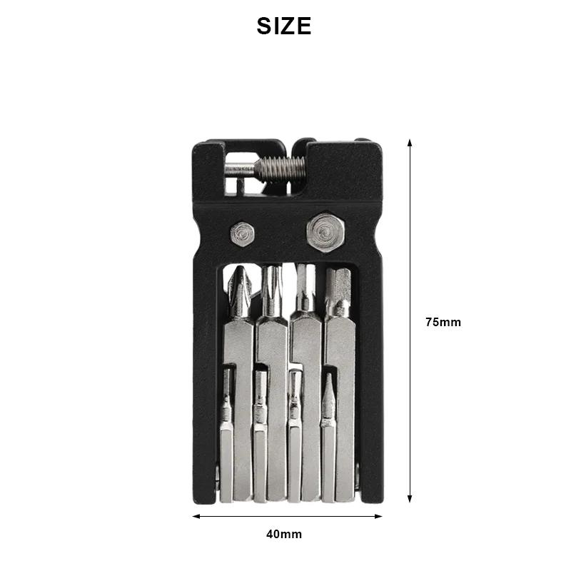 Ensemble d'outils de réparation de vélo 20 en 1, clé à rayons hexagonaux pliable multifonction, outi
