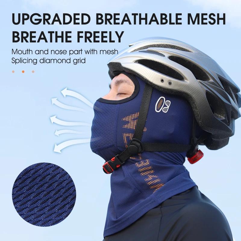 WEST BIKING – chapeau d'été Anti-UV pour hommes, couverture complète du visage, cagoule de moto en s