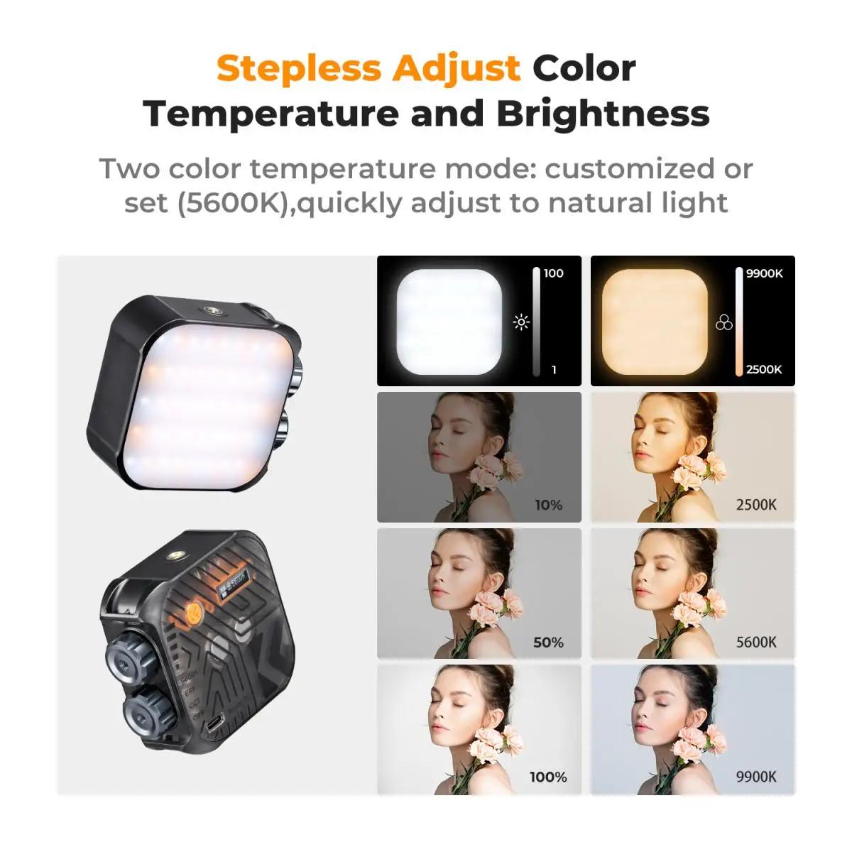 K & F Concept lumière LED lumière de remplissage LED double couleur Mini Portable photographie lumiè
