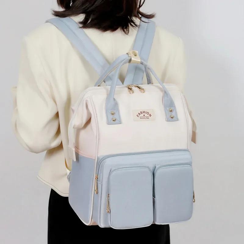 Sacs de maman multifonctionnels de grande capacité pour sorties, sac à dos de voyage, sac Portable é