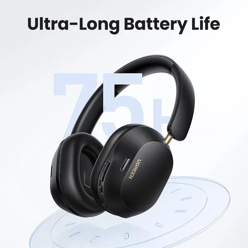 UGREEN-Écouteurs Bluetooth sans fil, Max 5c, Hybrid Active Noise Cancelling, Hi-Res Sat, AC 75H Spat