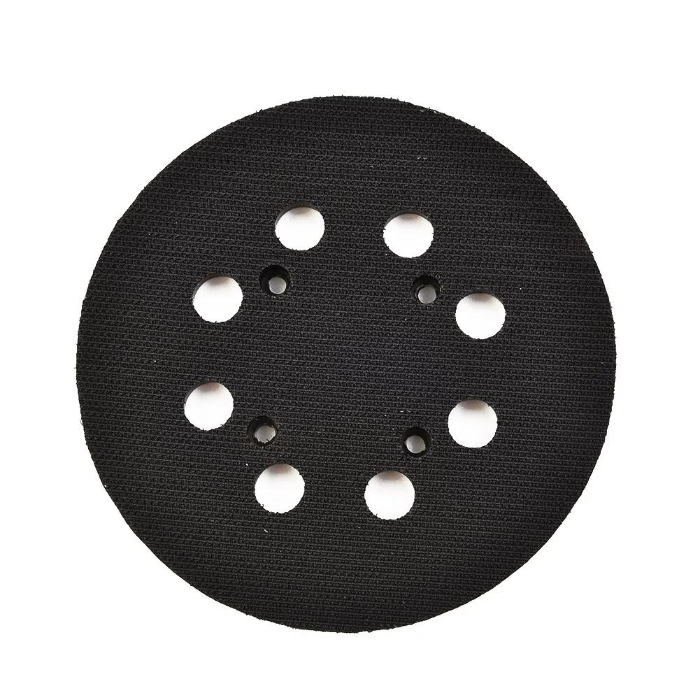 Disque de ponçage de 5 pouces, 125mm, tampon de support, roue Abrasive à crochet et boucle à 8 trous