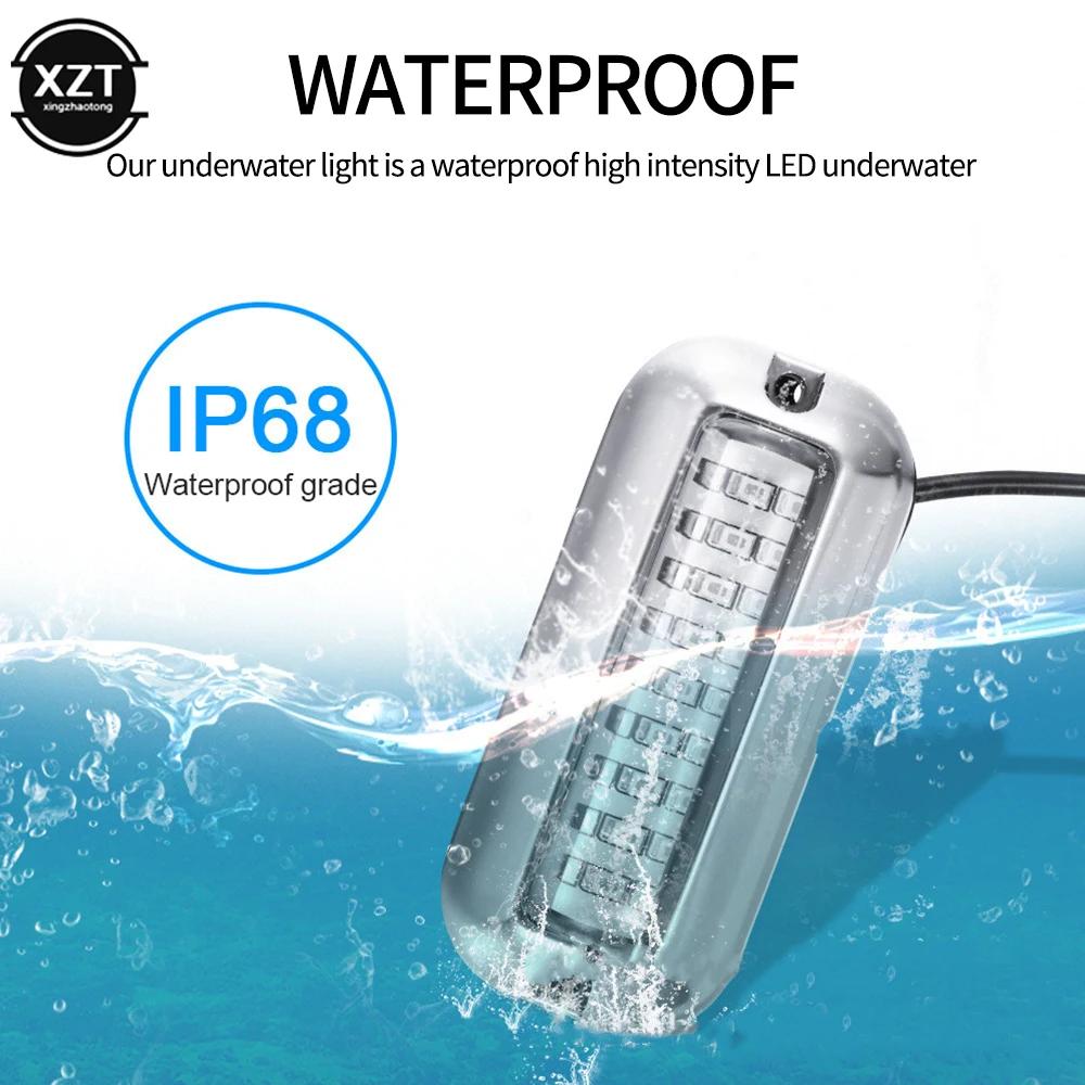27LED 12V bateau arrière lumière sous-marine ponton Marine bateau accessoires lumière en acier inoxy