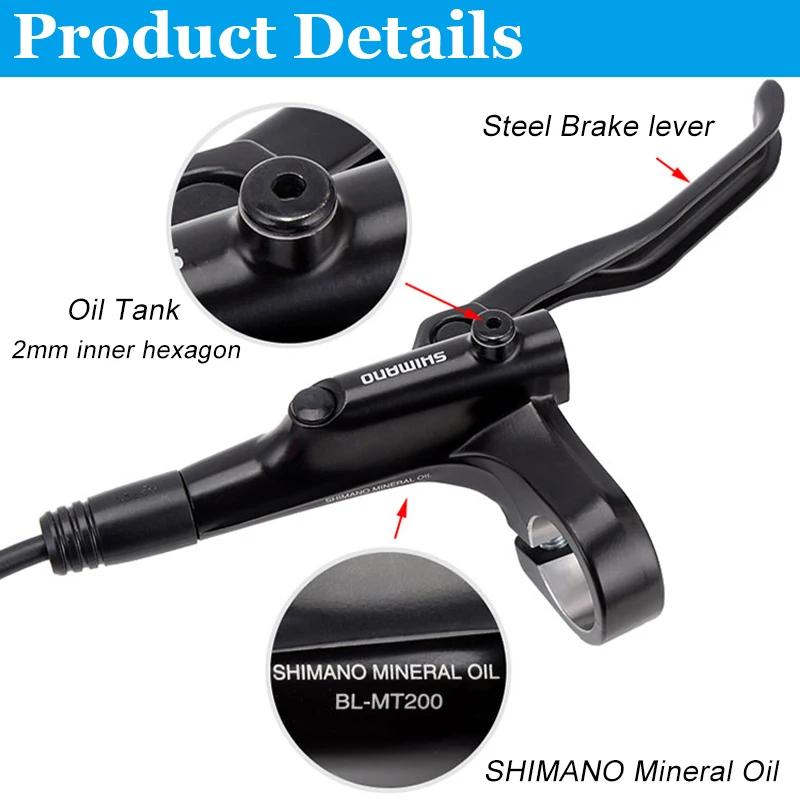Shimano MT200 MT201 M315 VTT Frein À Disque Hydraulique MT200 Freins 2 Piston 3 Doigts Levier En Aci