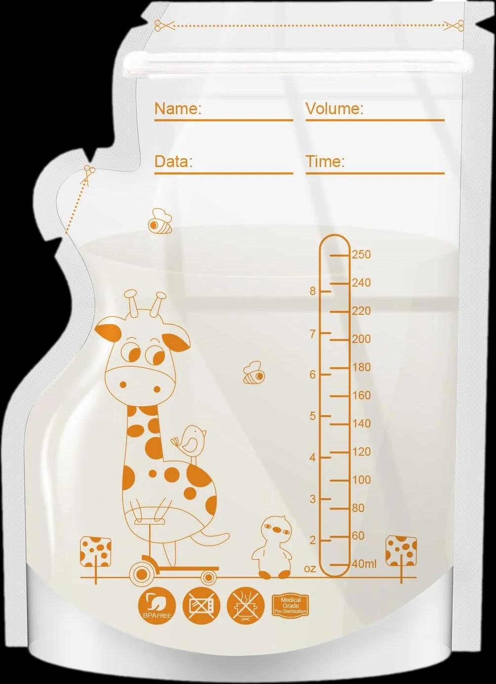 Sacs de conservation du lait maternel, 100 pièces, pochettes pré-sterilizées anti-fuite sans BPA, je