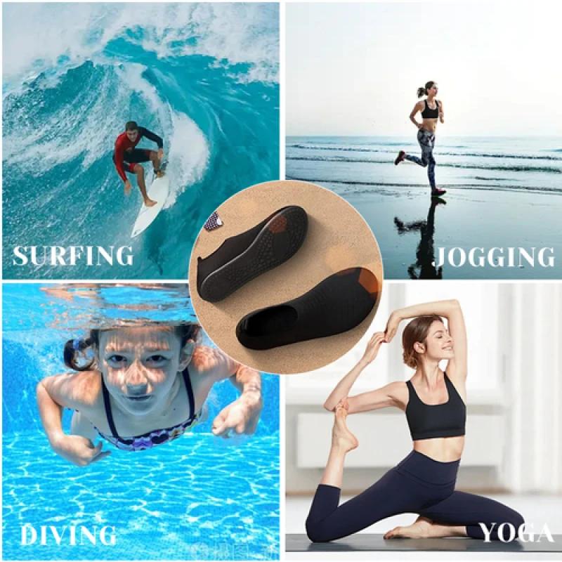 Chaussures d'eau de plage unisexes, pantoufles de natation respirantes à séchage rapide, antidérapan