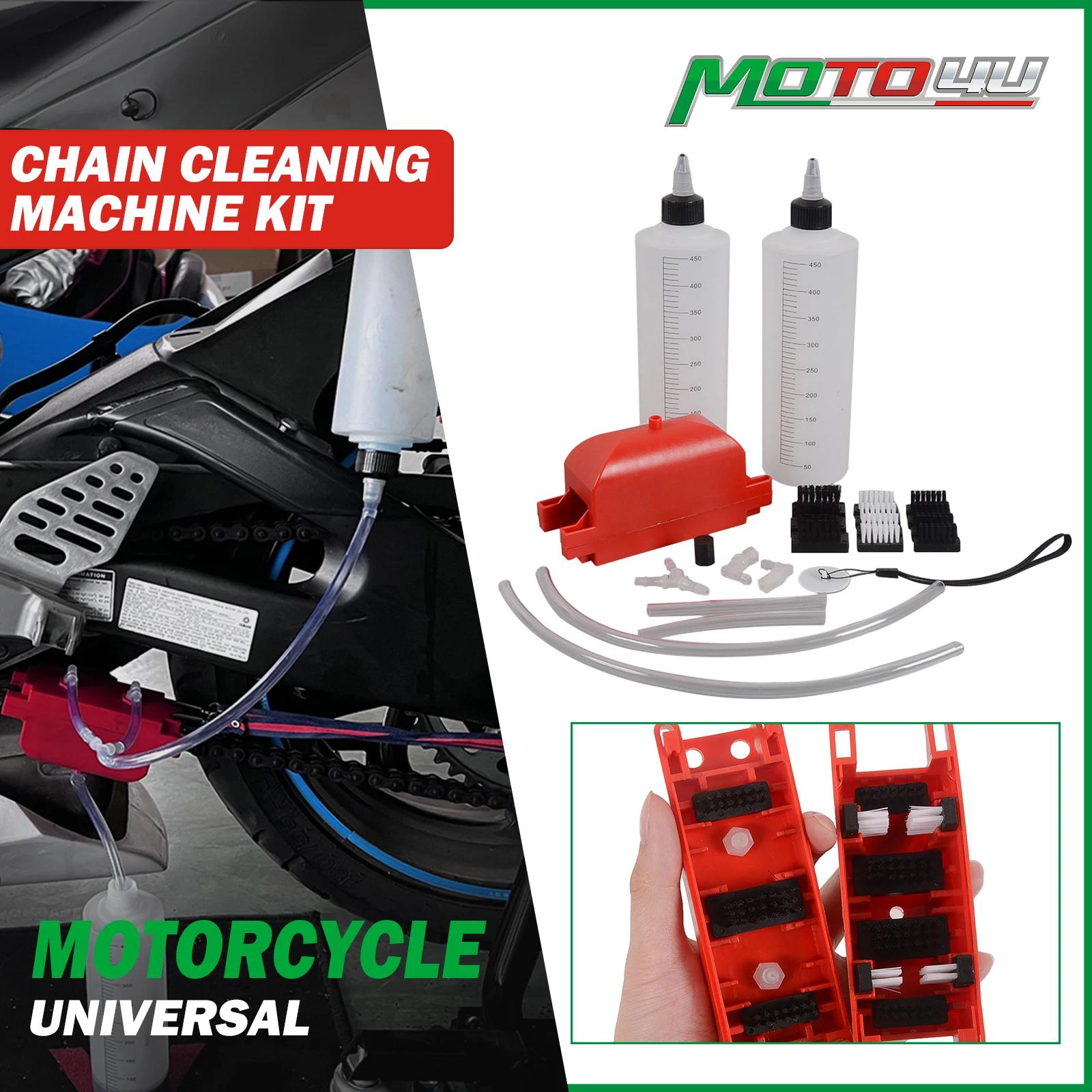 Kit de Machine de nettoyage de chaîne, brosse, engrenage, outil de nettoyage de moto, chaînes de mot