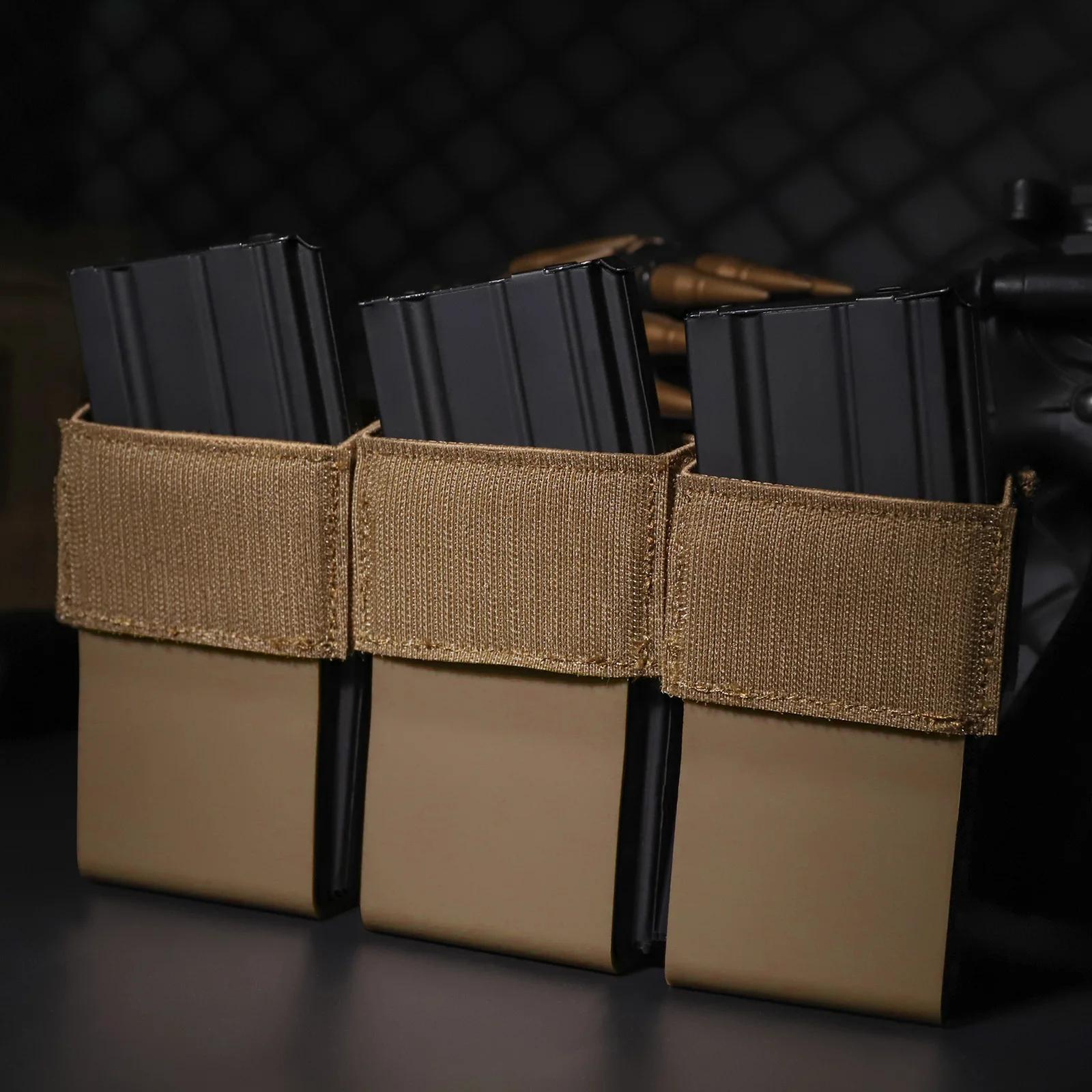 KRYDEX tactique élastique 5.56 Triple Mag insérer 7.62 pochette pour magazines pour plate-forme de p
