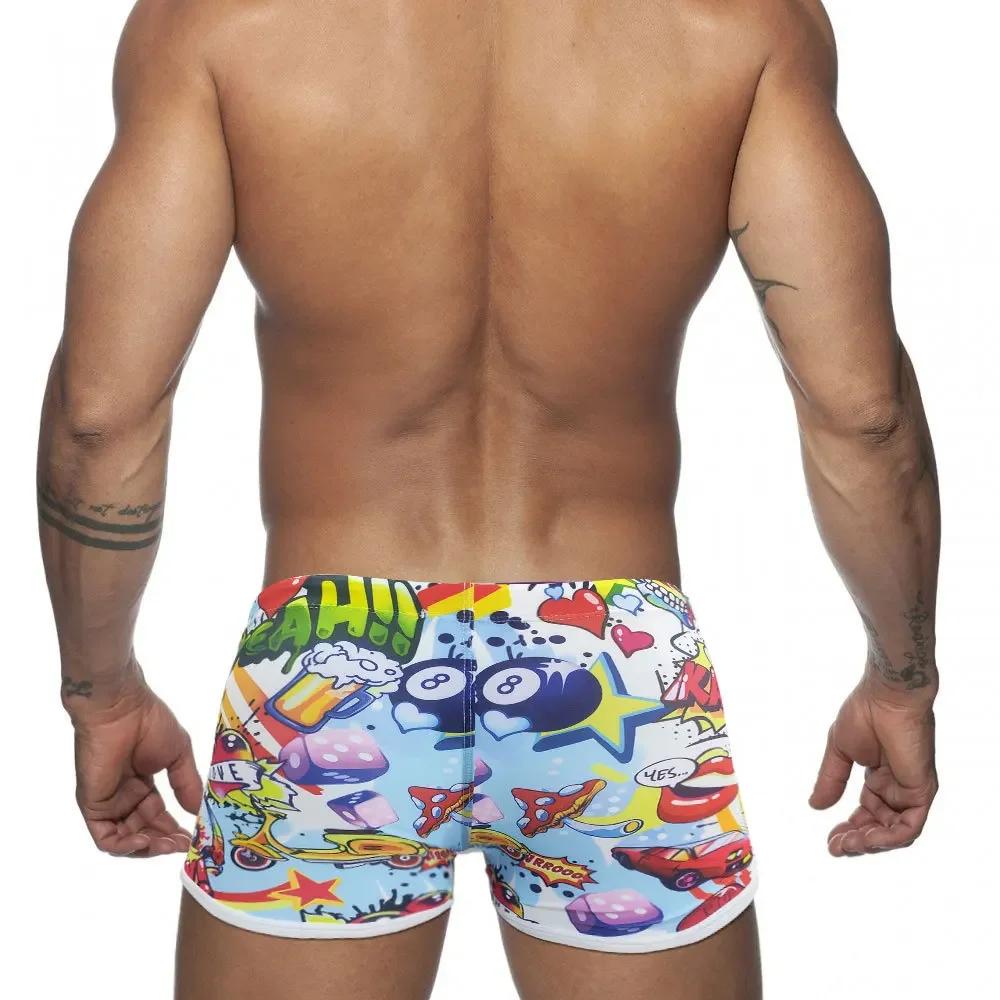 Maillots de bain pour hommes, short de bain à la mode, dessin animé, séchage rapide, maillot de bain