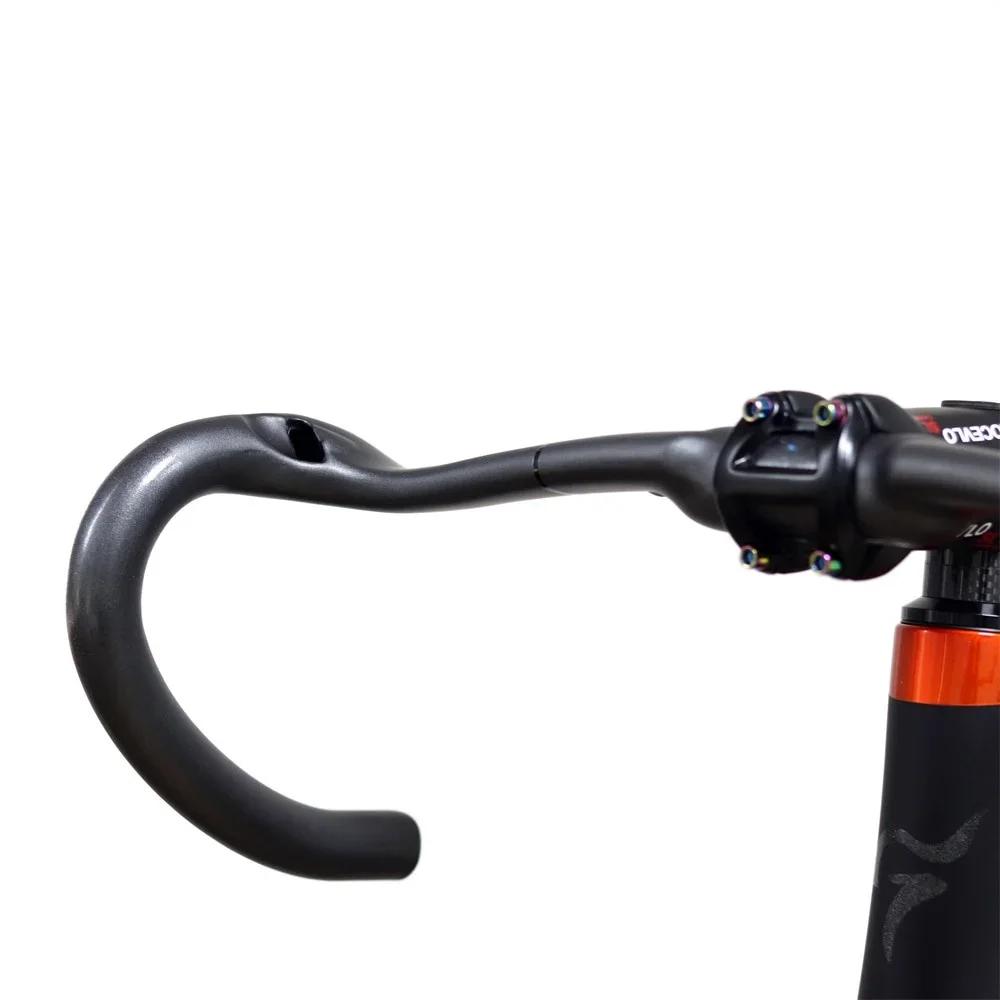 Guidon de vélo de route en carbone T1000, 31.8X380/400/420/440mm, routage interne mat UD, accessoire