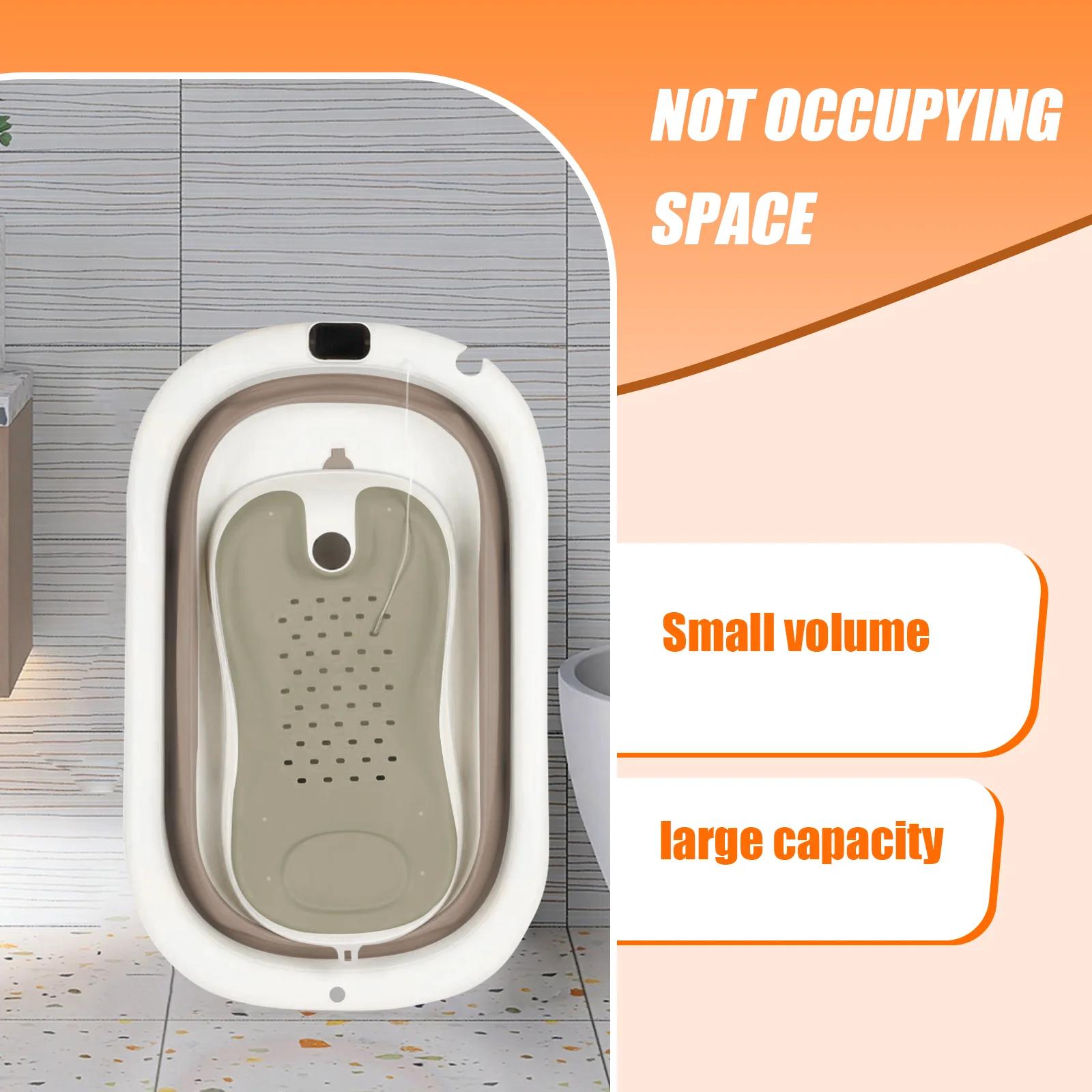 Baignoire Pliable Bébé, Baignoire Pliable Pour Nouveau-Né Avec Coussin (0-24 Mois), Cadeau de Naissa