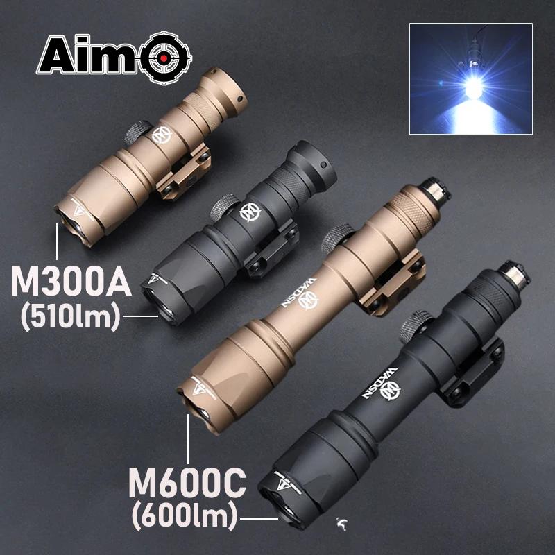 WADSN Airsoft Surefir M600C M600 M300 Lampe tactique de reconnaissance AR15 pour fusil, lampe torche