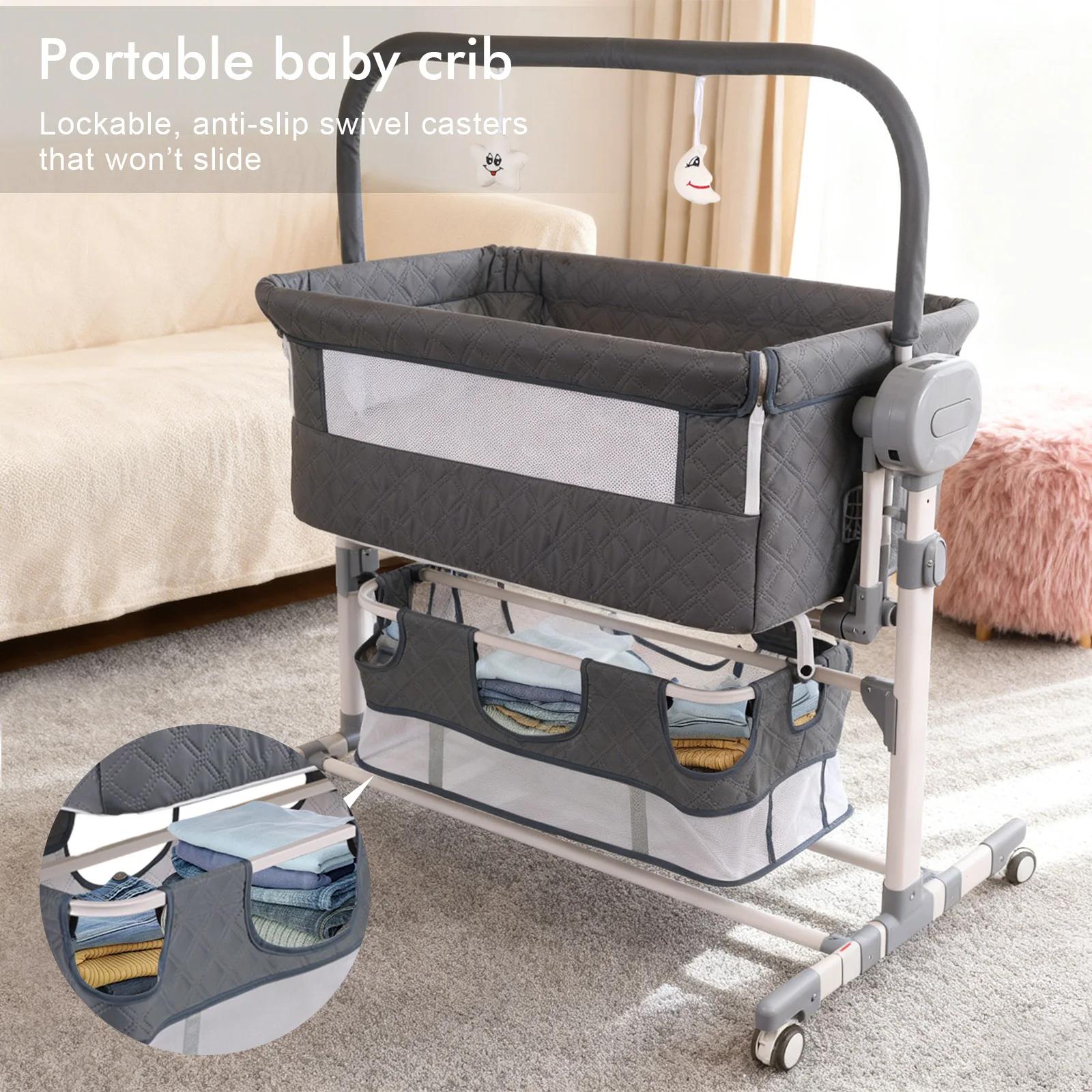 Berceau électrique intelligent pour bébé, berceau à bascule automatique, Bluetooth, musique, minuter