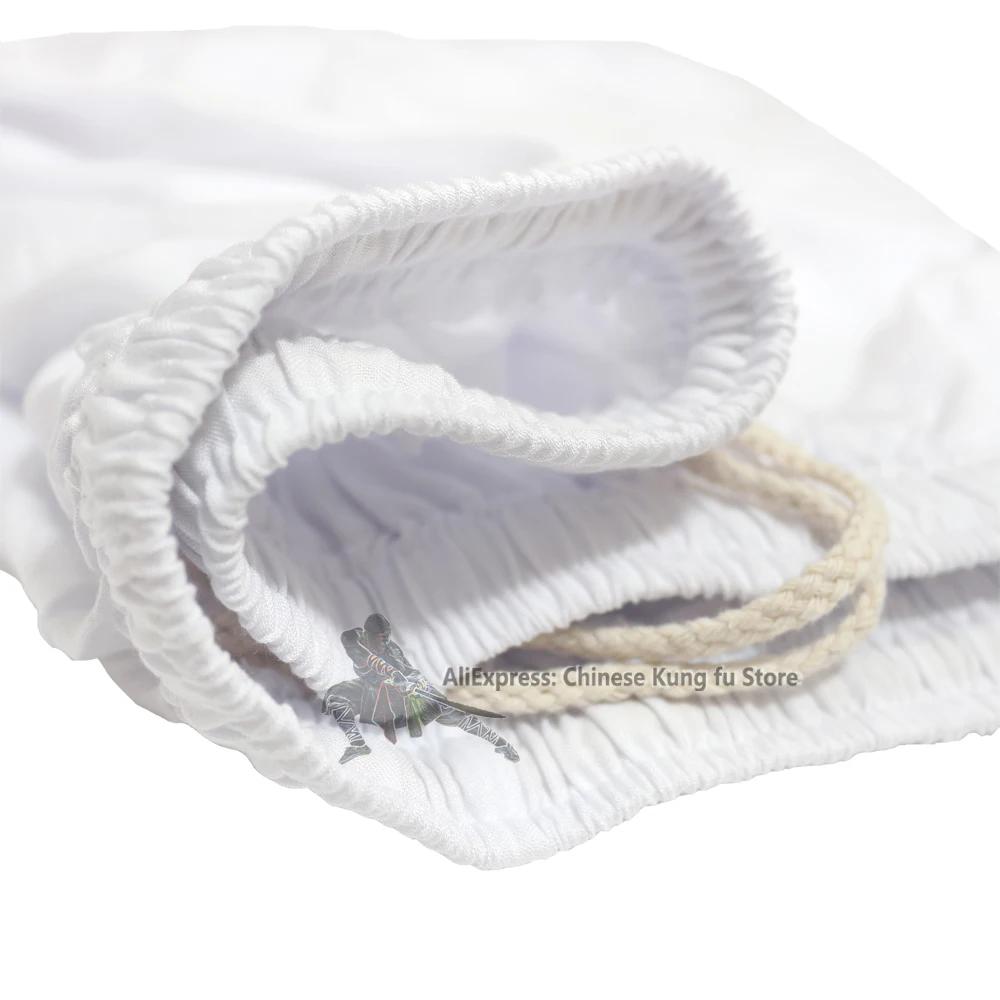 Pantalons en coton pour enfants et adultes, Kung fu Tai chi, arts martiaux, Wing Chun, noir et blanc