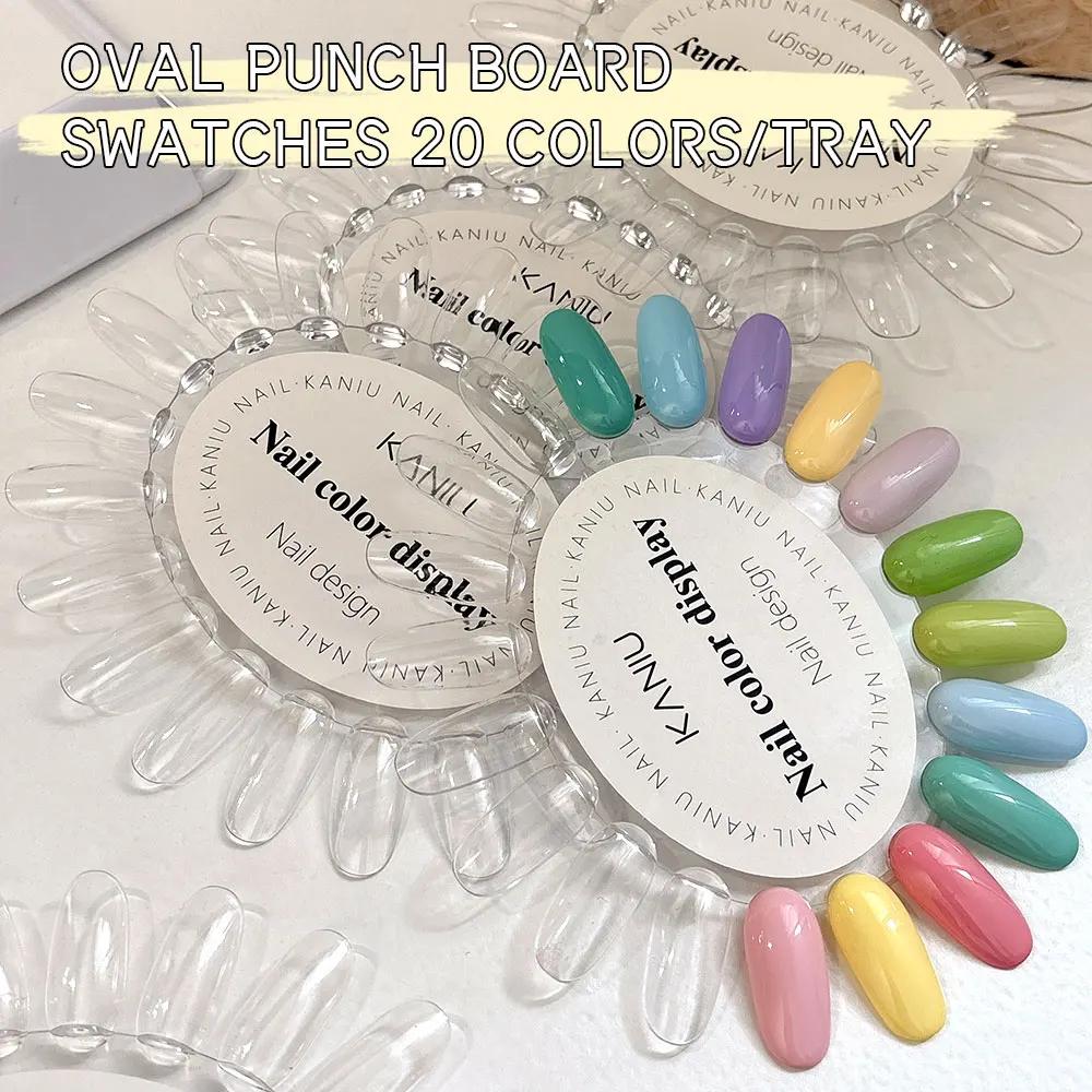 Mini cartes de pratique à affichage rond, Kit de formation des ongles en Gel Transparent, vernis Gel