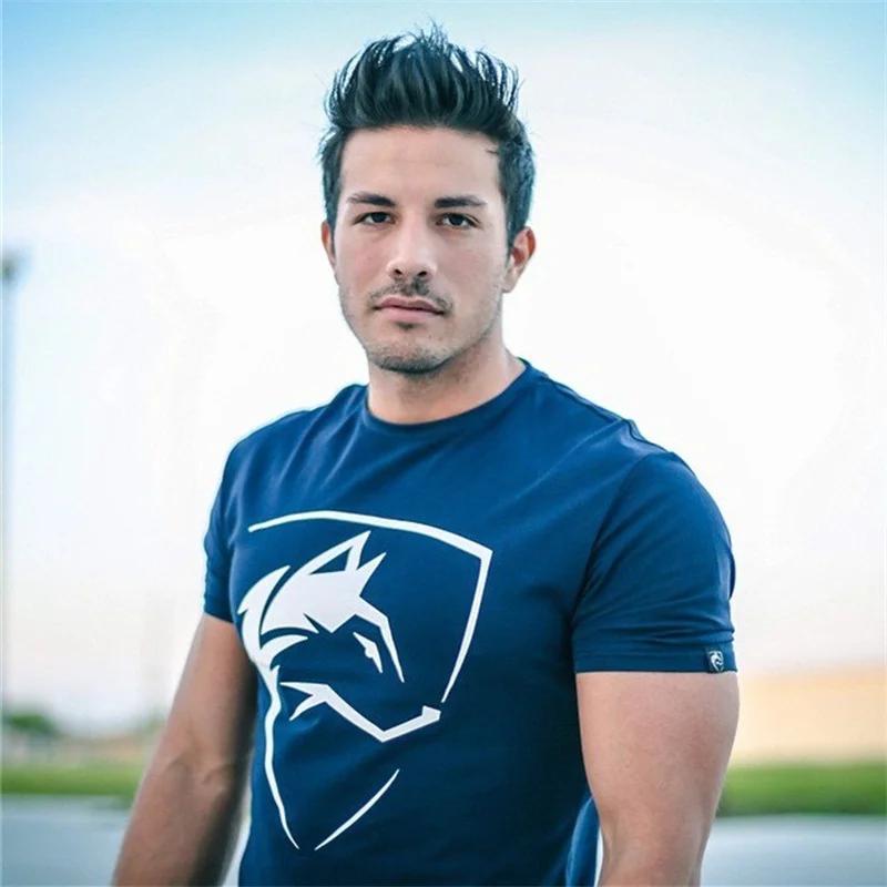 2024 T-shirts de sport d'été hommes en plein air Fitness entraînement T-shirt mode tendance coton él
