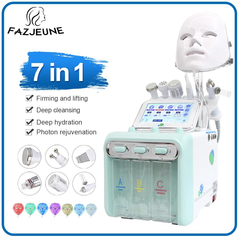 Nouveau 7 en 1 H2O2 Hydrogen Dermabrasion Machine petite bulle Aqua Peel nettoyage en profondeur poi