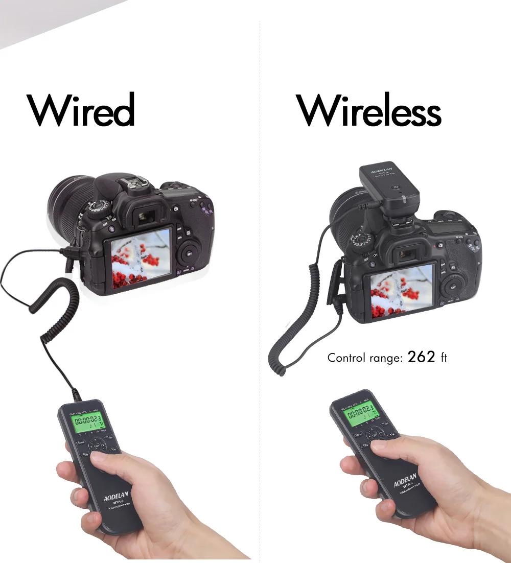 AODELAN – minuterie sans fil WTR-2, câble pour appareil photo Canon, Nikon, Sony, C6, C8, N8, N10, S