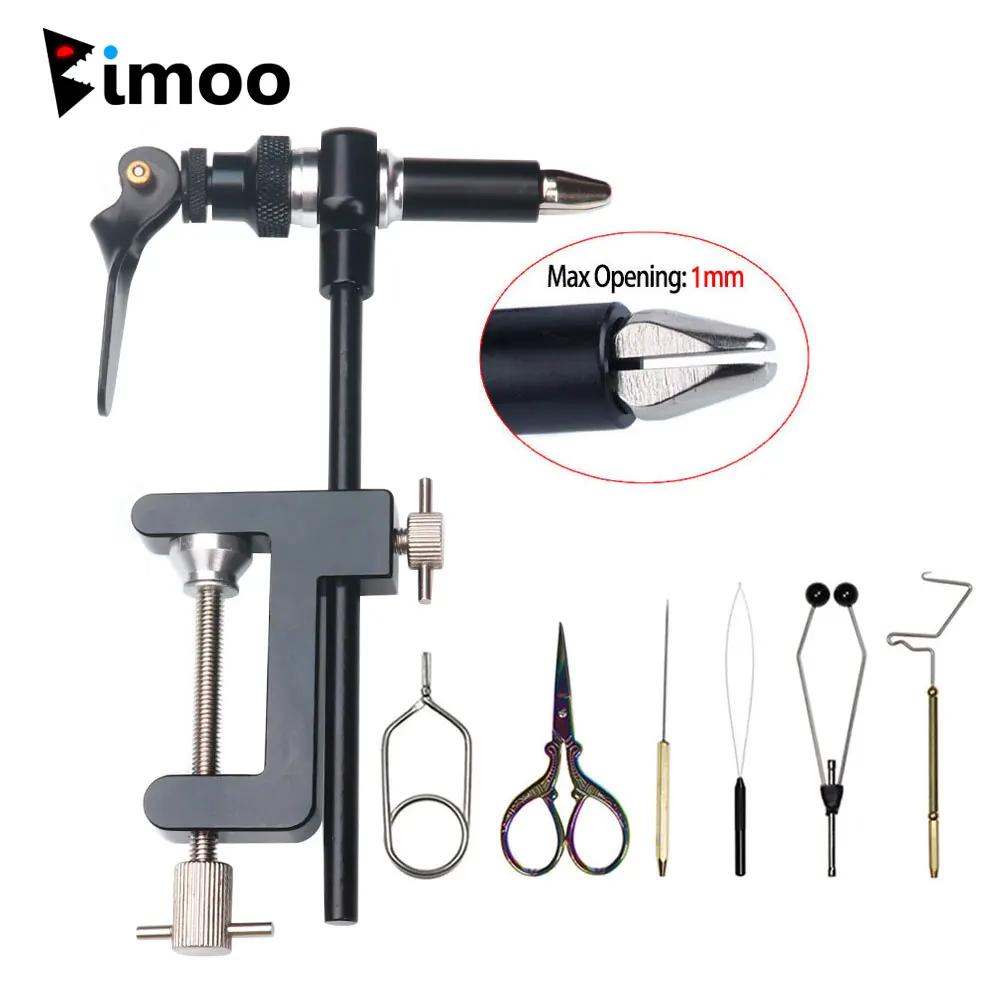 Bimoo 360 ° Étau d'attache de mouche à pince en C rotatif avec mâchoires en acier trempé, Kit de fil