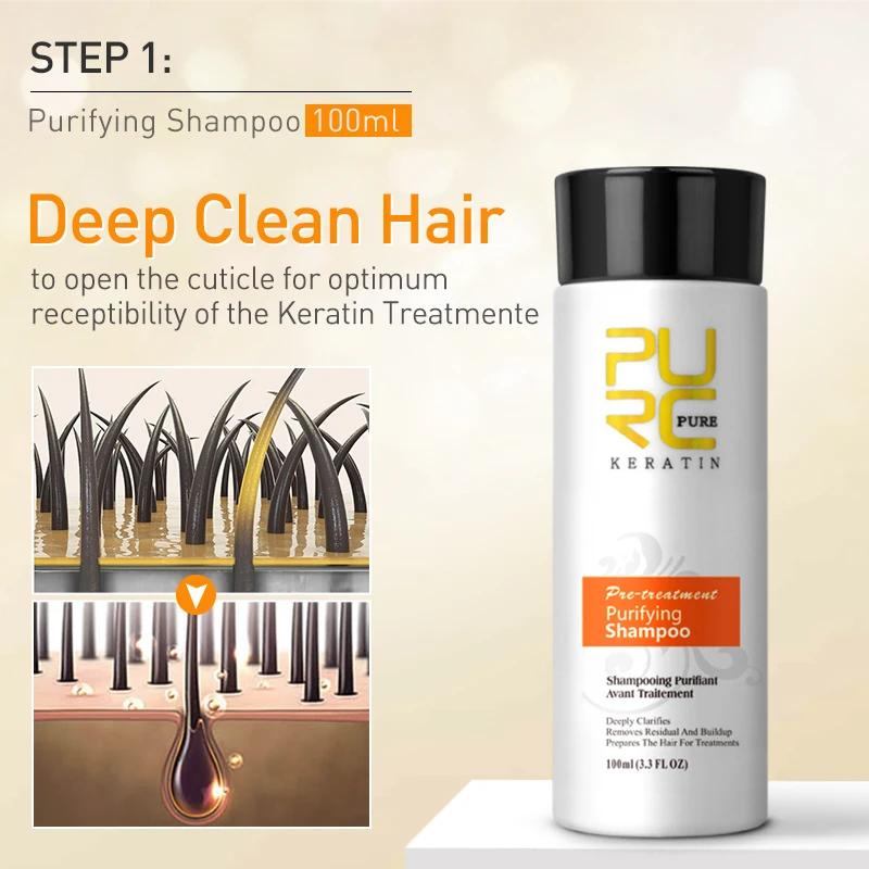 PURC – ensemble de shampooing à la kératine brésilienne, 1000ML, 0%, 5%, 8%, 12%, lissage, réparatio