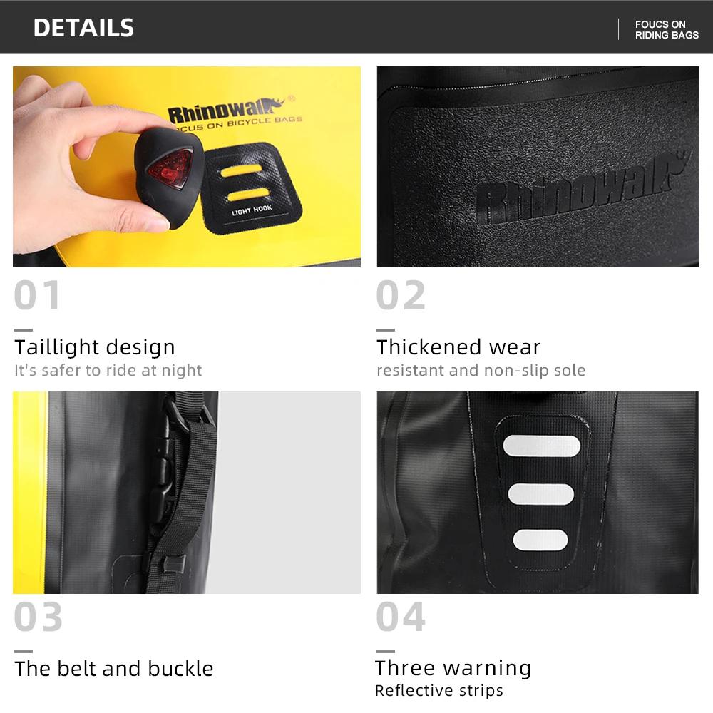 Bal inowalk-Sac de vélo rouge étanche, sac de vélo de voyage, sacs de coffre de siège arrière de vél
