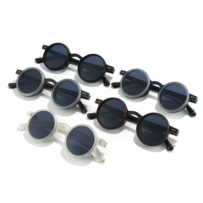 360 ° Lunettes de soleil rotatives réglables, monture ronde, polarisées, pour l'extérieur, résista