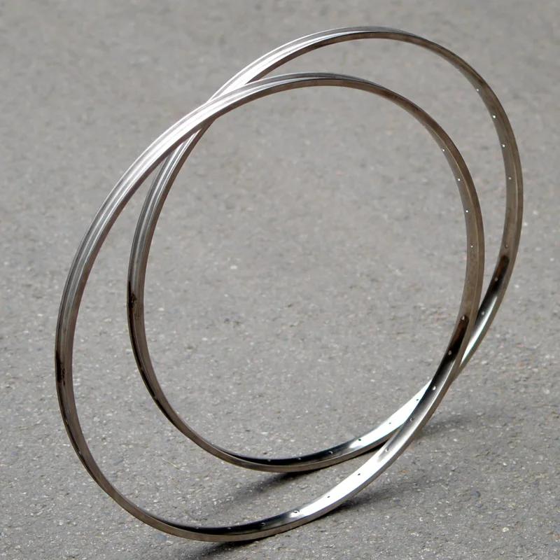 Jante de vélo de route en acier inoxydable 26 pouces, accessoires de roue de vélo Vintage 1-3/8 36 t
