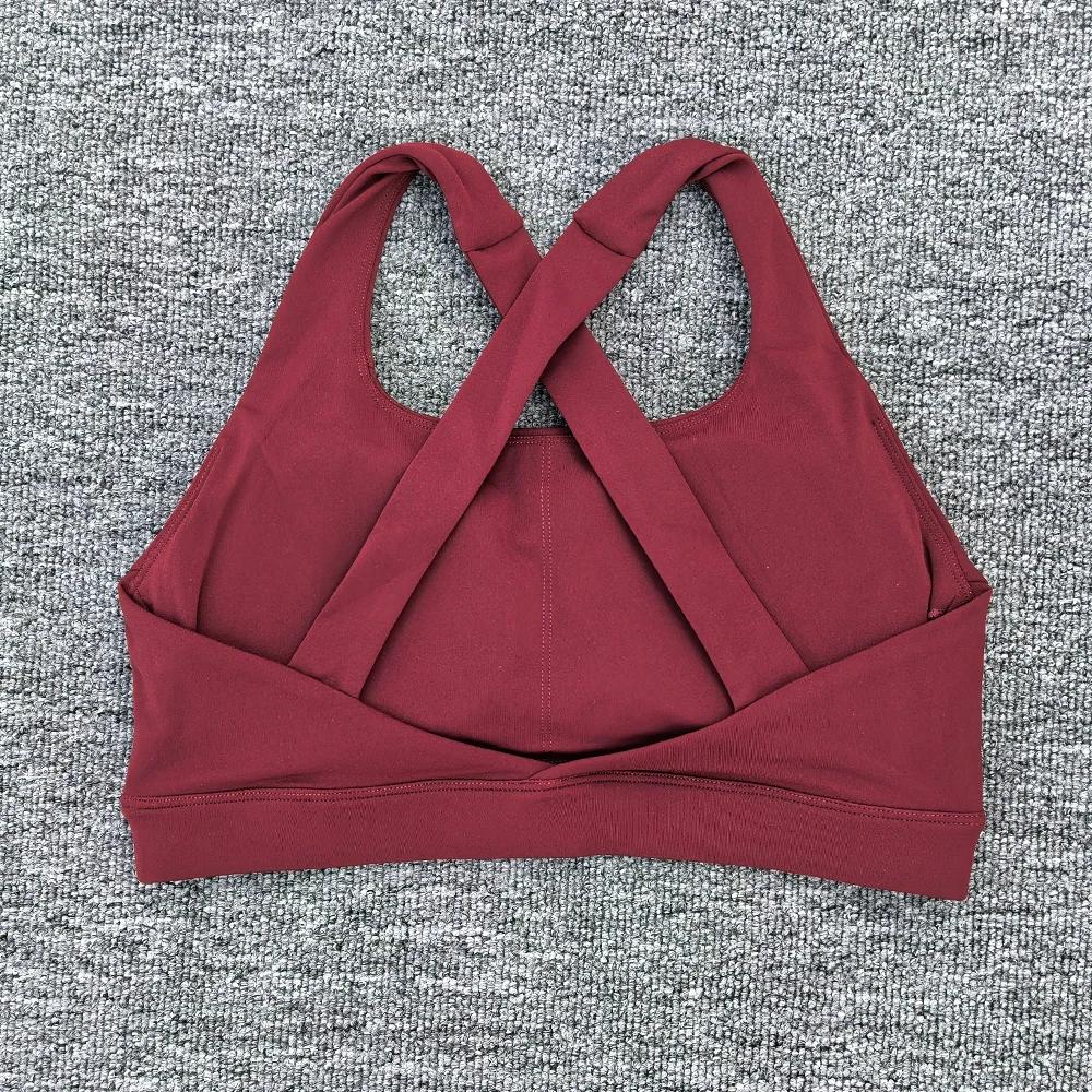 Femmes sport soutien-gorge croix haut de sport femmes formation course Yoga soutien-gorge Stretch fe