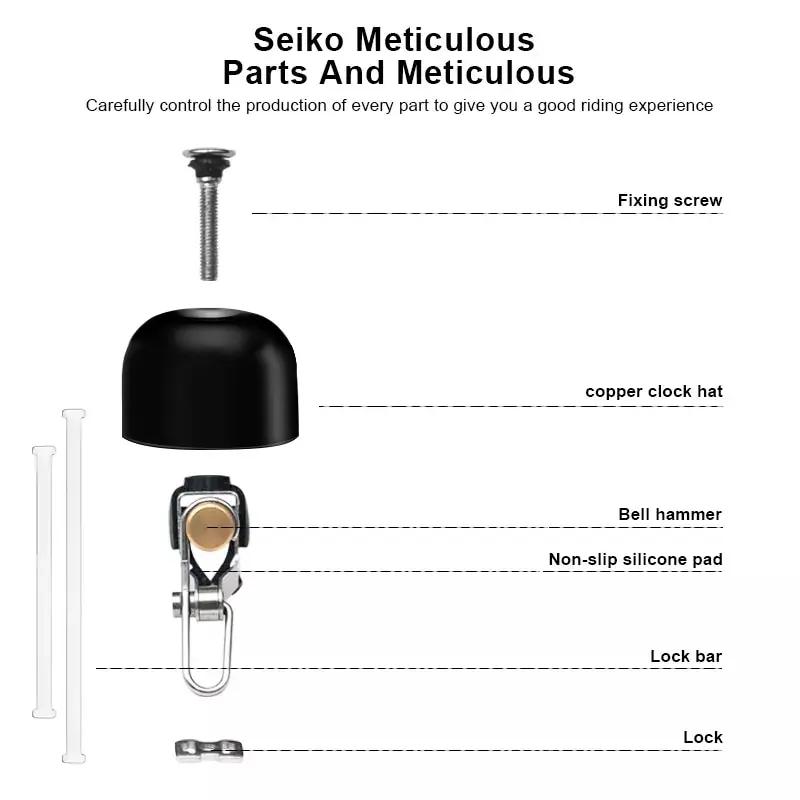 Sonnette de sécurité pour guidon de vélo, klaxon de vélo, rétro, classique, clair, son fort, acier,