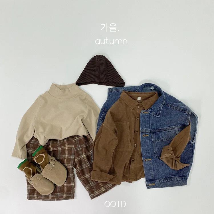 Pantalon à Carreaux pour Garçon, Tissu Tissé, Jambes Larges, Court, à la Mode, Printemps Automne