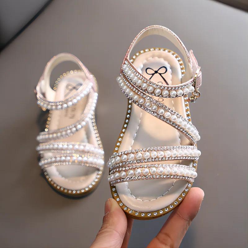 Fille sandales été mode enfants bébé filles Bling strass princesse unique sandales pour petite grand
