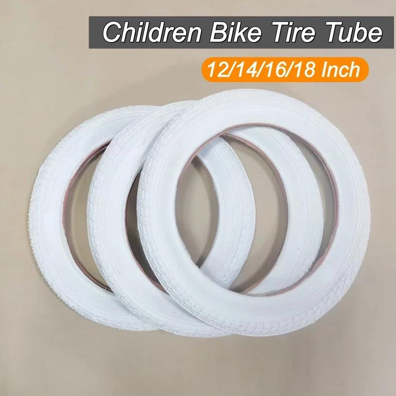 Pneus de vélo pour enfants, chambre à air, simple opathie, blanc, charmant, largeur 16/18, pièces de
