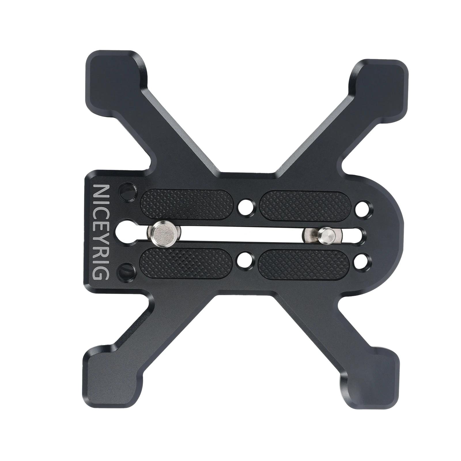 Niceyrig-Support de plaque de base quadrupède de type Arca pour appareil photo reflex numérique, pla