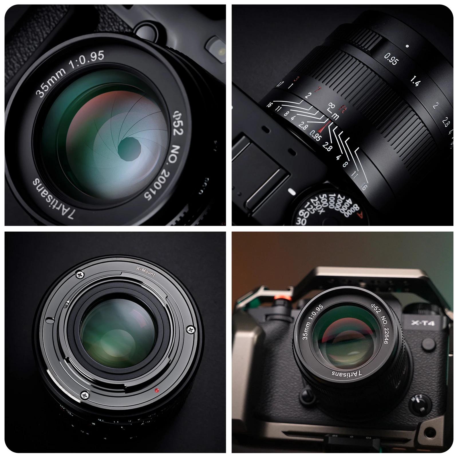 7artisans Objectif Portrait 35mm F0.95 Grande Ouverture Pour Sony E ZVE10 FX30 Fuji FX X-T1 X-A1/X-A