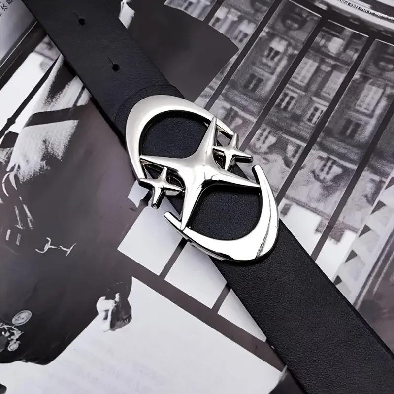 Ceinture élégante à boucle métallique croisée ovale – Durable, simple et universelle compatible – Id
