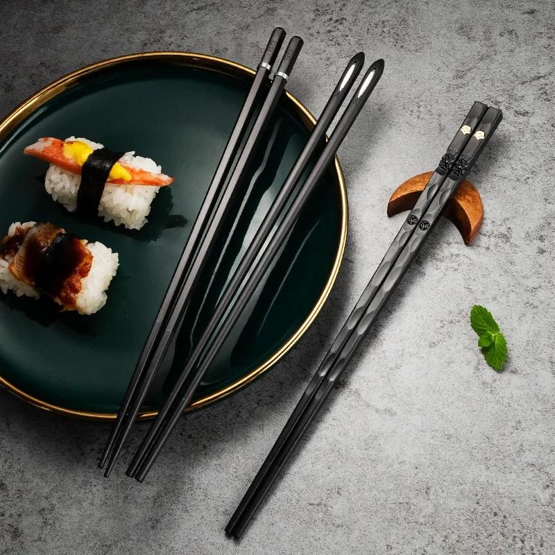 Baguettes japonaises antidérapantes de haute qualité, 5 paires, coréen, maison, hôtel, Restaurant, b