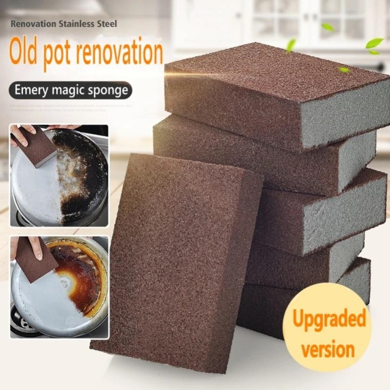 Éponge magique Nano gomme antirouille brosse plat Pot nettoyage émeri détartrage propre frotter Pots