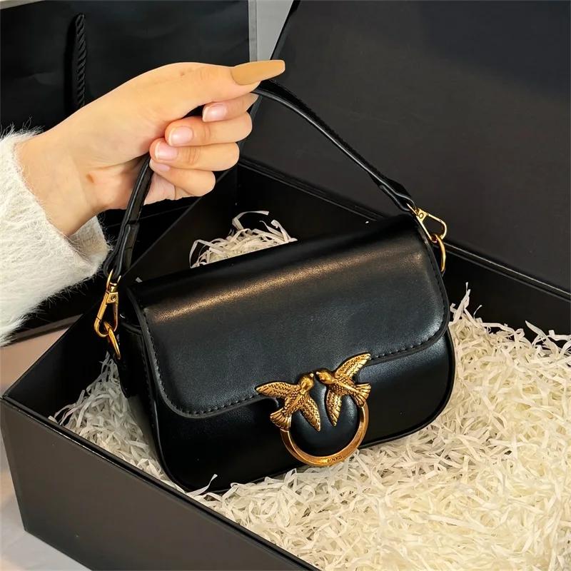 Mini sac à bandoulière élégant rétro avec chaîne de luxe, minimaliste pour les achats décontractés,
