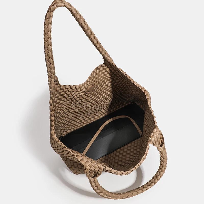 Sac pour femmes de grande capacité, sac à bandoulière en Nylon tissé à la main de qualité supérieure