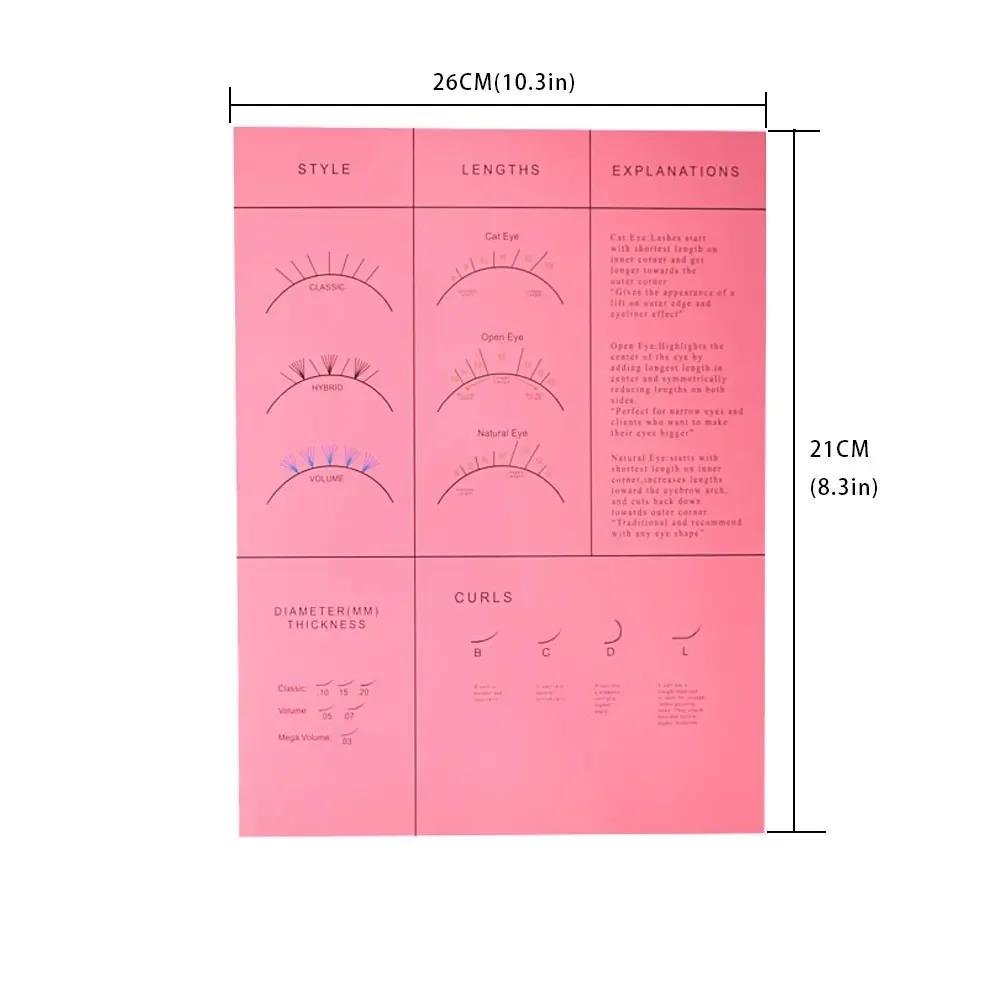 Tableau de carte de cils pour débutant, tableau de pratique des cils vaporeux, éponges en forme d'oe