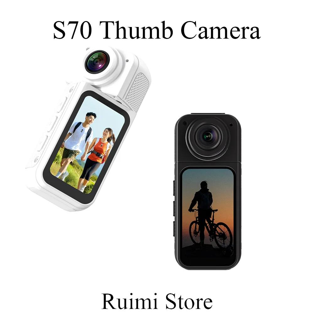 Caméra à pouce S70 180 ° Caméra d'action avec enregistreur de cyclisme WIFI Sport DV, 2.7K/1080P,