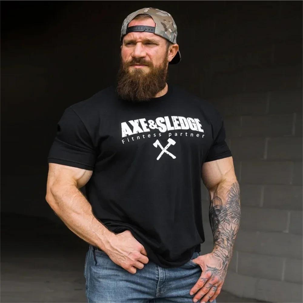 Nouveaux sports d'été hommes T-shirt ample coton mode surdimensionné homme T-shirt Gym course Street