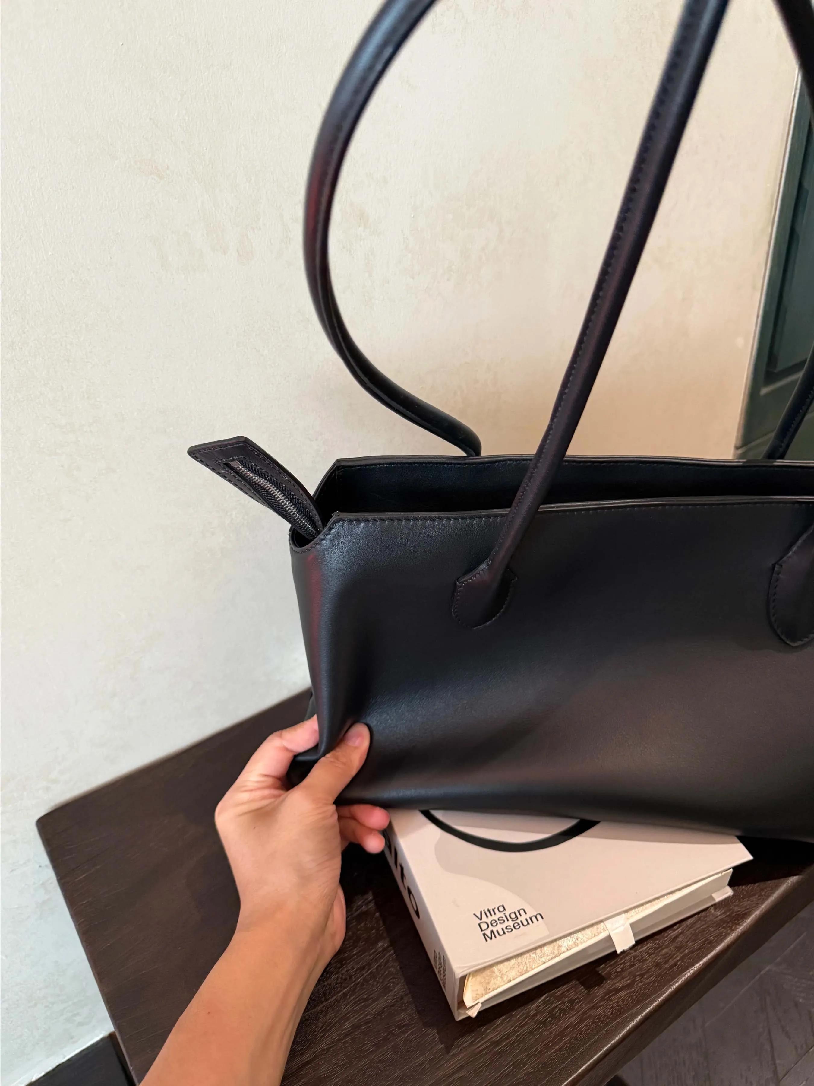 【Sac fourre-tout à longue poignée】 Sac à bandoulière en cuir de veau véritable importé de la série R