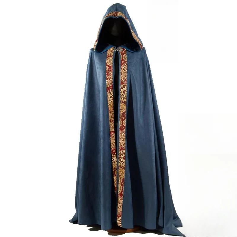 Cape à capuche gothique Vintage pour hommes et femmes, manteau d'halloween, Vampire, diable, magicie