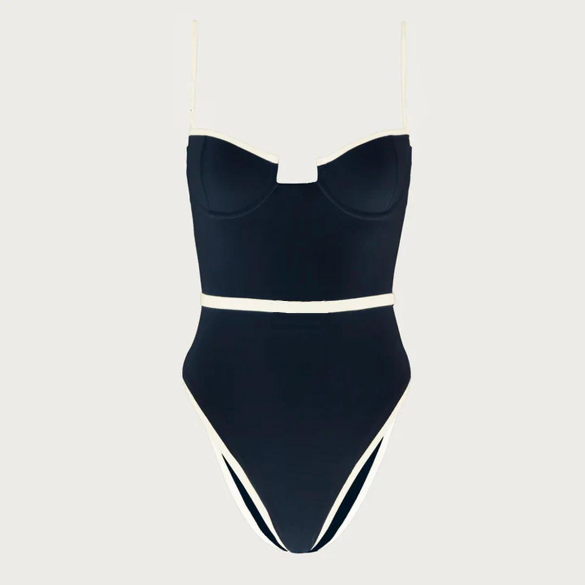 Maillot de bain une pièce Sexy pour femmes, taille haute, Monokini, vêtements de plage, 2024