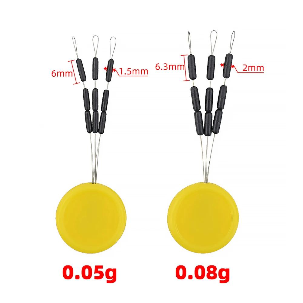 Hirisi 2 jeux de poids à crochet pour plombs, taille 0.05g 0.08g pour matériel Terminal de pêche à l