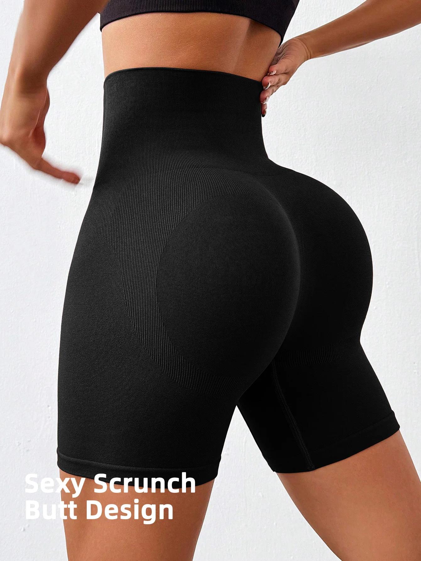 Short de motard taille haute pour femme, entraînement, course à pied, volley-ball, yoga, 6 amarans