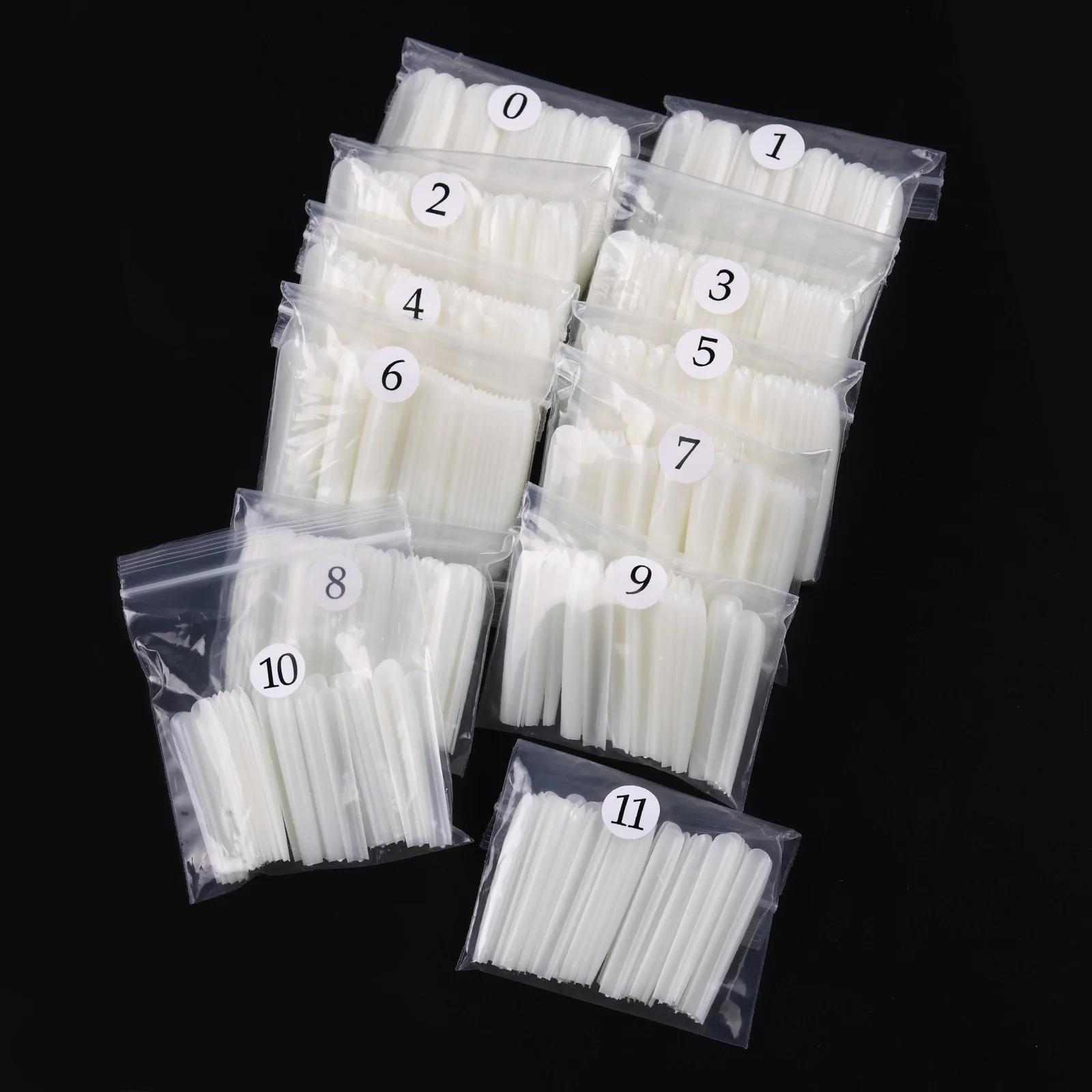 120 faux ongles carrés extra longs 3XL, en acrylique transparent, à presser, pour manucure